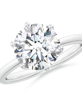 2.86CT lab-grown diamond and solid 18K white gold setting